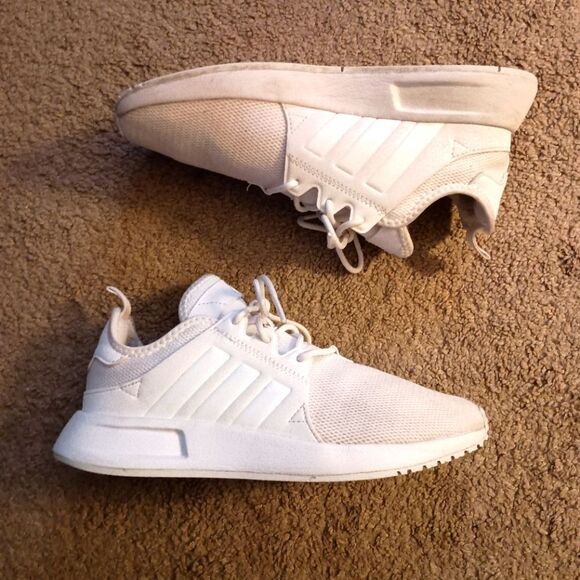 Adidas Originals X_PLR Sneakers Boys Size 5 All White PRE-OWNED - Picture 1 of 6